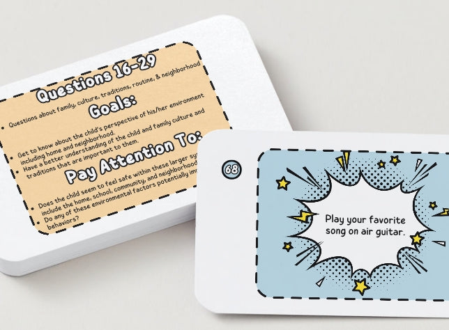 DIGITAL SuperHero Ice-Breaker Game | Play Therapy Intake Assessment Card Game for Child and Family | Diagnostic Tool